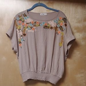 Floral Embroidered Top